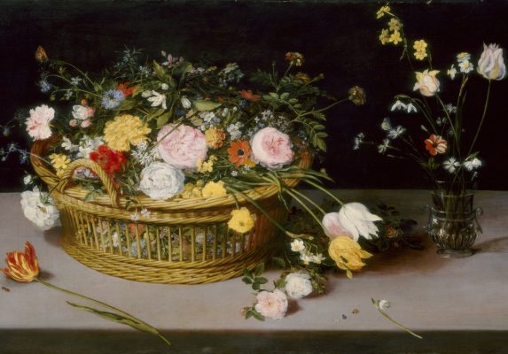 Puzzle Jan Brueghel - Flowers in a Basket and a Vase