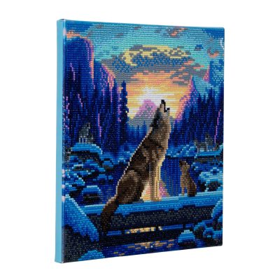 Puzzle Crystal Art - Kit Broderie Diamant - Loup