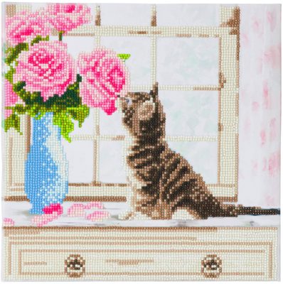 Puzzle Crystal Art - Kit Broderie Diamant - Chaton