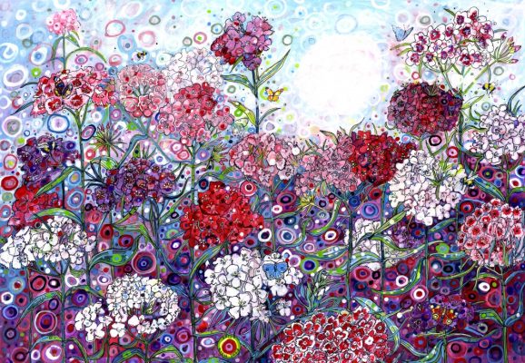 Puzzle Sally Rich - Sweet William with Butterflies Grafika