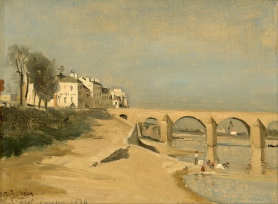 Puzzle Jean-Baptiste-Camille Corot : Pont sur la Saône à Mâcon