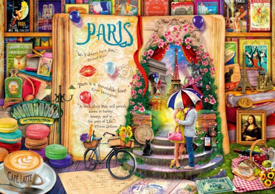 Puzzle Life is an Open Book Paris Bluebird Puzzle