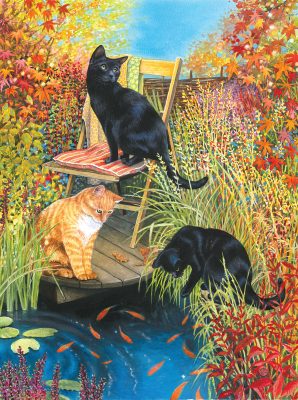 Puzzle Chrissie Snelling - Cats and Koi SunsOut