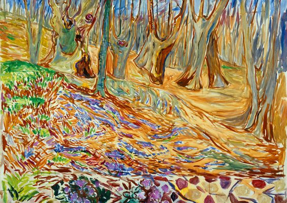 Puzzle Edvard Munch - Elm Forrest in Spring