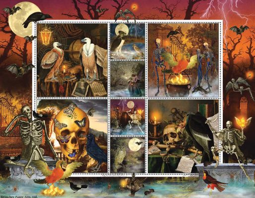 Puzzle Halloween Stamps: Skeleton Dance SunsOut