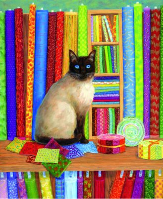 Puzzle Linda Elliott - Quilt Shop Cat SunsOut