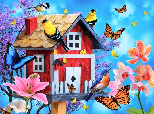 Puzzle Jerry Gadamus - Red Birdhouse SunsOut