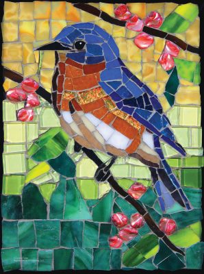 Puzzle Cynthie Fisher - Stained Glass Bluebird SunsOut