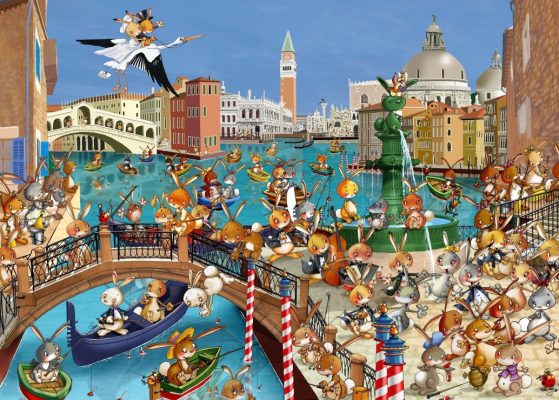 Puzzle François Ruyer - Les Lapins à Venise Grafika