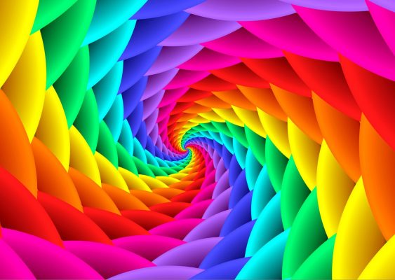 Puzzle Gradient Rainbow Swirl Enjoy Puzzle