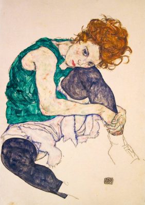 Puzzle Egon Schiele - Seated Woman with Legs Drawn Up