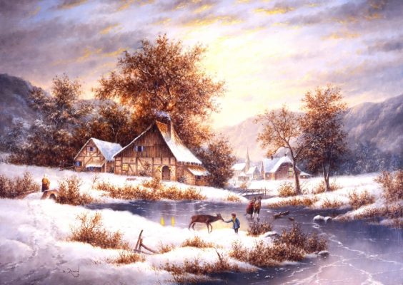 Puzzle Dennis Lewan - Amber Sky Of Winter Grafika