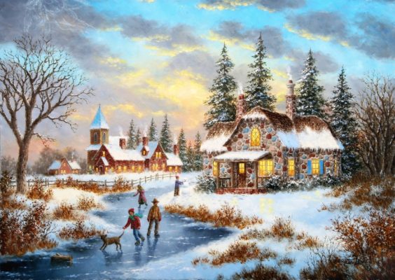 Puzzle Dennis Lewan - A Mid-Winter's Eve Grafika