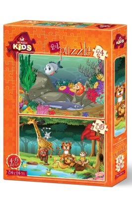 2 Puzzles - Wildlife Art Puzzle