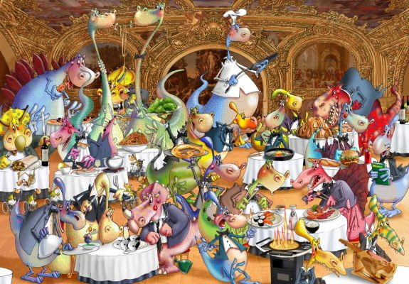 Puzzle François Ruyer: Restaurant des Dragons Grafika Kids