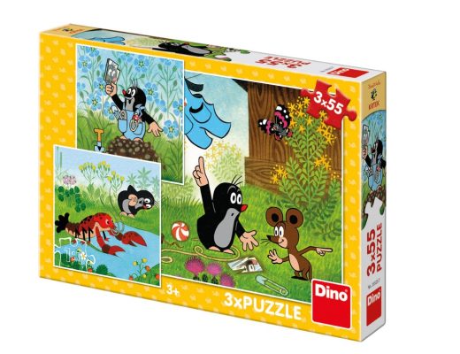 3 Puzzles - La Petite Taupe Dino