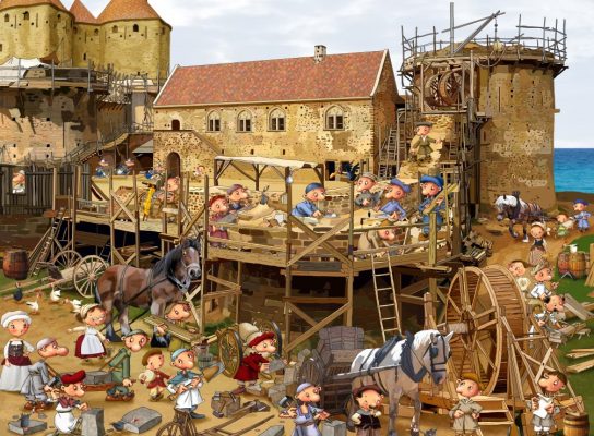 Puzzle François Ruyer - Construction au Moyen-Âge Grafika