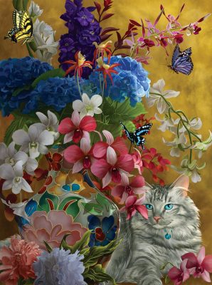 Puzzle Nene Thomas - Gilded Cats and Flowers SunsOut