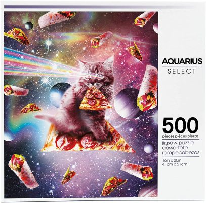 Puzzle Random Galaxy Cat Pizza Aquarius