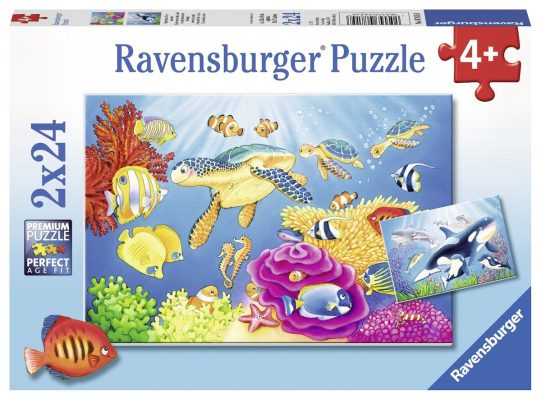 2 Puzzles - Monde Sous-marin Coloré Ravensburger
