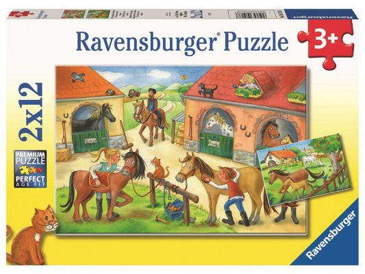 2 Puzzles - At the Stables Ravensburger