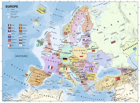 Puzzle Pièces XXL - Carte d'Europe Ravensburger