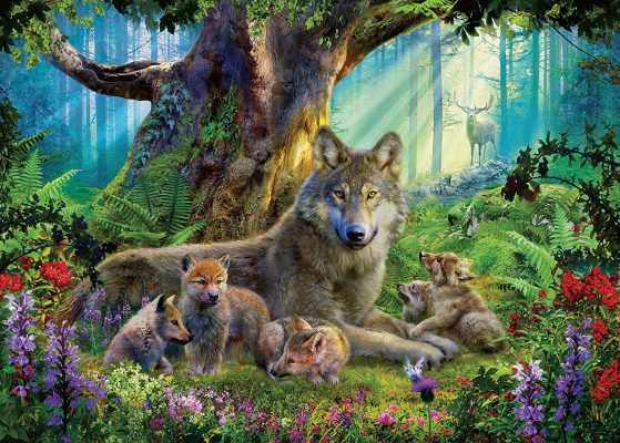 Puzzle Famille de Loups dans la Forêt Ravensburger