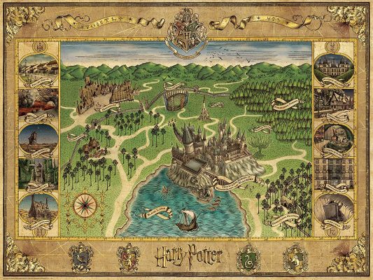 Puzzle Harry Potter - La Carte de Poudlard Ravensburger