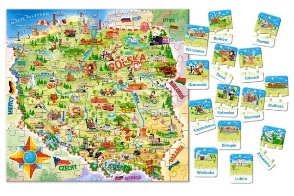 Puzzle Carte de la Pologne Castorland