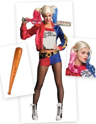 Pack déguisement et accessoire Harley Quinn femme