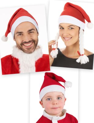 Pack famille bonnets Père Noël