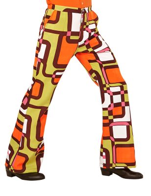 Pantalon groovy géométrique années 70 homme