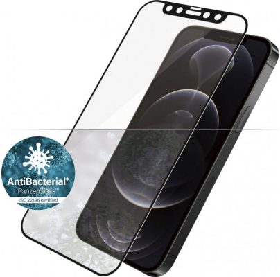 PanzerGlass Edge to Edge - Apple iPhone 12 Verre trempé Protection d'écran - Compatible Coque - Noir