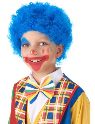 Perruque clown enfant bleue