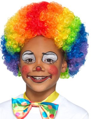 Perruque clown multicolore enfant
