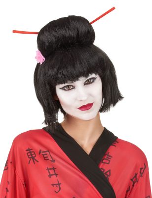 Perruque Geisha noire femme