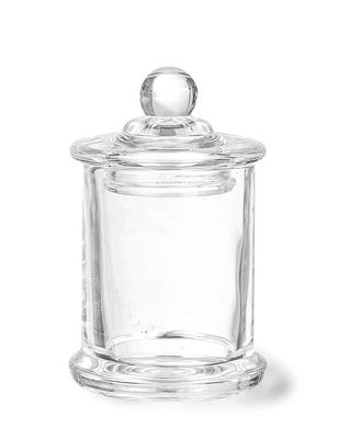 Petite bonbonnière confiseur en verre 9 x 6 cm