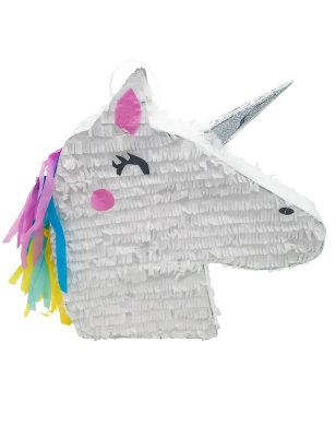 Piñata tête de licorne kawaï 47 x 32 x 8 cm