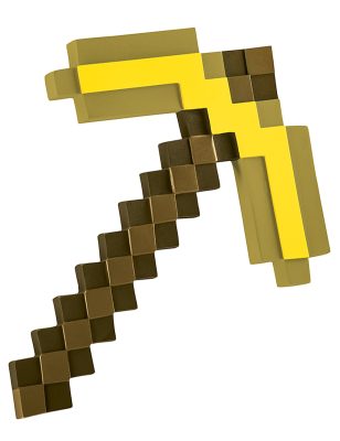 Pioche Minecraft jaune doré enfant