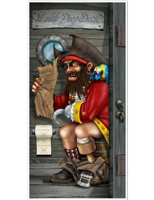 Décoration de porte Pirate au toilette 76