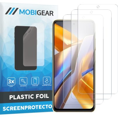 Mobigear - POCO M5s Protection d'écran Film - Compatible Coque (Lot de 3)