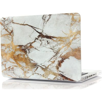 Mobigear Marble - Apple MacBook Pro 15 Pouces (2008-2012) Coque MacBook Rigide - Marron