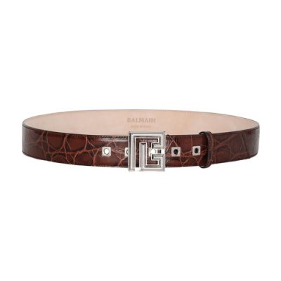 PB belt in crocodile-effect leather