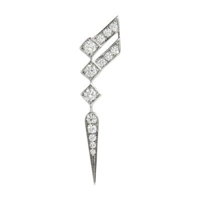 Boucle d'oreille Stairway wings diamants & argent