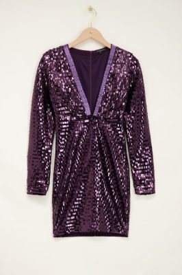 Robe violetteà paillettes | My Jewellery