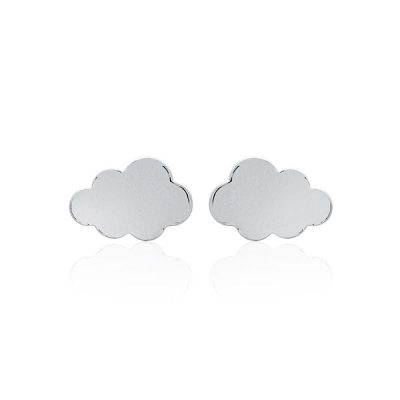 Boucles d'oreilles puces nuage en argent - Pour Femme - Bijoux Elise et moi