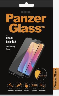 PanzerGlass Edge to Edge - Xiaomi Redmi 8A Verre trempé Protection d'écran - Compatible Coque - Noir