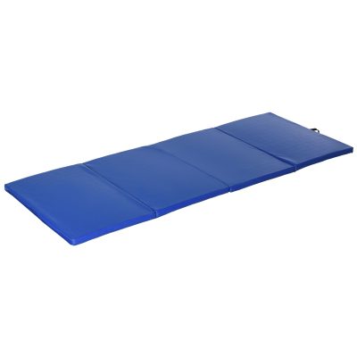 HOMCOM Tapis de sol gymnastique natte de gym matelas fitness pliable portable 10 pieds bleu aosom france