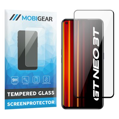 Mobigear Premium - Realme GT Neo 3T Verre trempé Protection d'écran - Compatible Coque - Noir