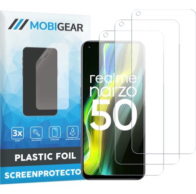 Mobigear - Realme Narzo 50 5G Protection d'écran Film - Compatible Coque (Lot de 3)